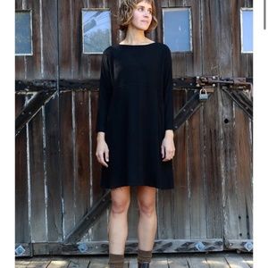 Me & Arrow basic black linen dress